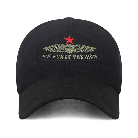 Baumwolle Baseball Kappe Verstellbar Militär Air Force Mode Bestickt Flügel Roter Stern Sonnenschutz Herren Hut Outdoor