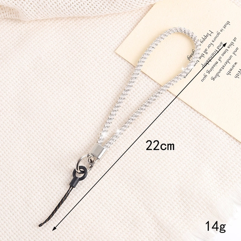 Lussuoso Cordino per Telefono a Tracolla in Strass con Perle Artificiali Catena da Polso Scintillante per Donna Accessori Tech