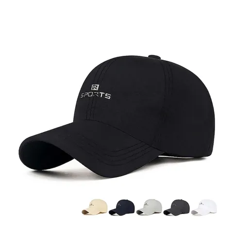 Polyester Honkbalpet Sneldrogend Ademend Zonbescherming Verstelbaar Outdoor Sport Vrijetijdshoed Voor Heren Dames