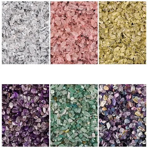 Piedras Trituradas Naturales Grava De Cristal Pulida Irregular Para Decoración Hogar Jarrón Aromaterapia DIY