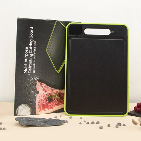 Multifunctional Cutting Board Aluminum Alloy Defrosting Tray With Built-In Sharpener And Garlic Grinder Non-Slip Double-Sided Kitchen Tool