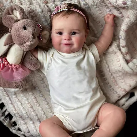 Realistic Reborn Baby Doll Full Body Vinyl Waterproof Lifelike Newborn Doll With Hand Rooted Hair For Kids Gift