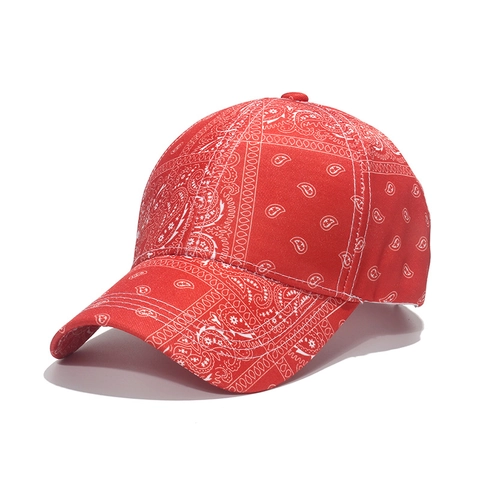 Paisley Pattern Baseball Cap Polyester Adjustable Curved Brim Hip Hop Streetwear Sunshade Hat For Men Women