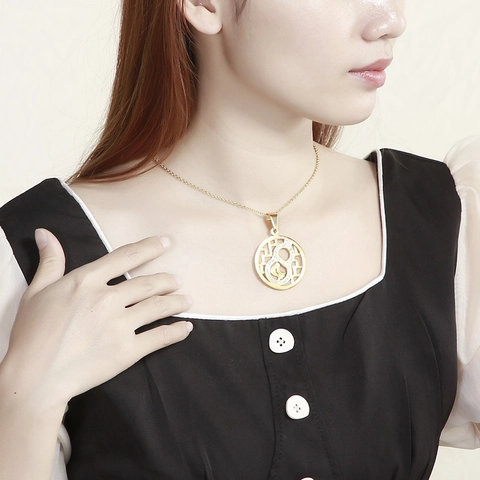 Collar Con Colgante Elegante De Acero Inoxidable Dorado Con Perla Artificial Y Zirconia Joyería De Moda Para Mujer