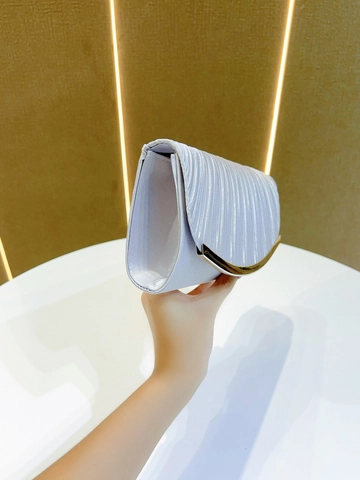 Elegante Plissierte Satin Abendtasche Für Damen Hochzeit Bankett Umschlag Handtasche Mit Metallbesatz Kettengurt