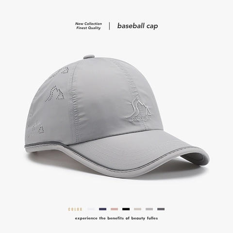 Baseball Cap Polyester Quick-Dry Laser-Cut Ventilation Reflective Outdoor Sport Casual Sun Protection Adjustable Unisex