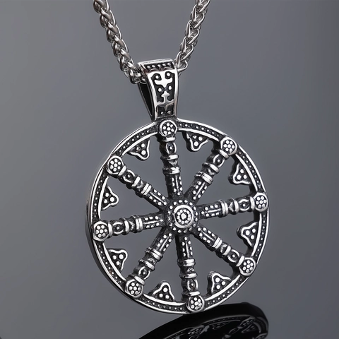 Collana Pendente Bussola Vichinga Acciaio Inossidabile Vegvisir Mitologia Nordica Retrò Gotico Punk Gioielli Per Uomini