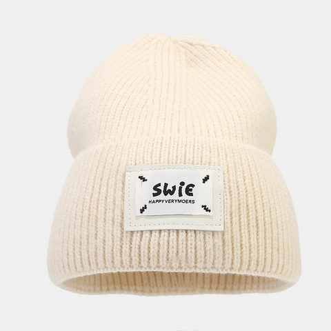Acrylic Knitted Beanie And Fingerless Gloves Patch Ribbed Warm Winter Outdoor Casual Solid Color