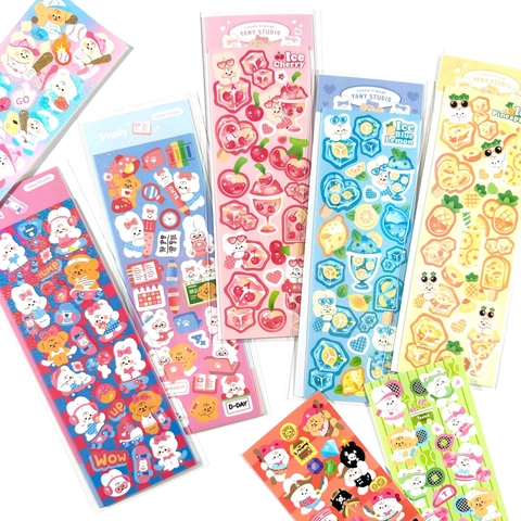 Cartoon Animal Decorative Stickers PET Waterproof DIY Journal Scrapbooking Kawaii Korean Style School Office Supplies