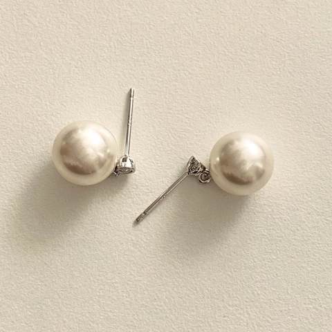 Süßwasserperlen Ohrringe Mit Zirkon Inlay Elegante Minimalistische Stecker Für Damen Mit 925 Sterling Silber Ohrstecker
