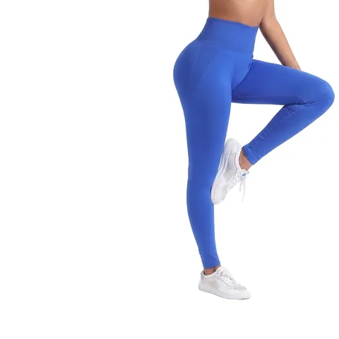 Pantaloni Da Yoga Senza Cuciture Donne Leggings Vita Alta Scrunch Butt Controllo Della Pancia Nylon Spandex Fitness Workout