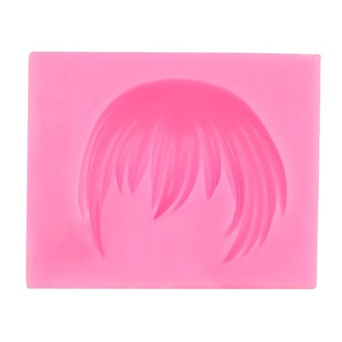 Stampo in Silicone per Parrucche di Capelli di Personaggi dei Cartoni Animati Fai-da-te per Strumenti di Modellazione in Argilla al Cioccolato Fondente