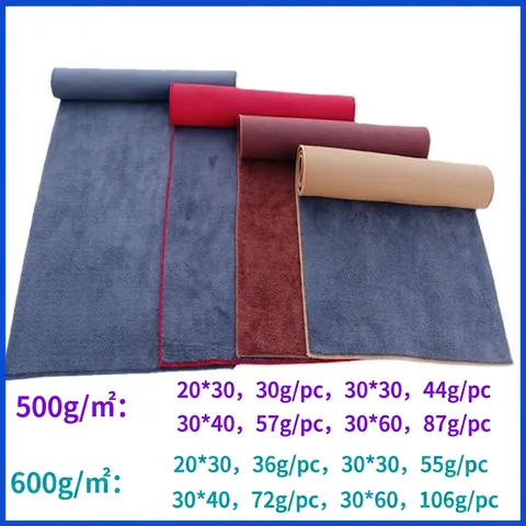 Dual Layer Microfiber Car Wash Towel Highly Absorbent Thick Faux Suede Cleaning Cloth For Auto Detailing Kitchen