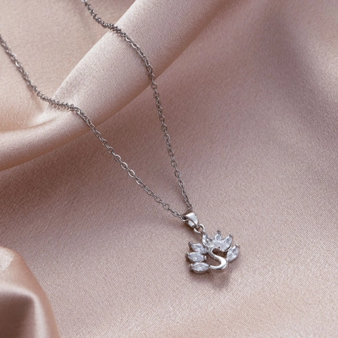 Zwaan Hanger Ketting Roestvrijstalen Ketting Koper Zirkoon Ingelegd Elegant Minimalistisch Mode Sieraden Voor Dames