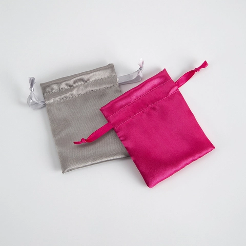 Satin Drawstring Pouches Jewelry Packaging Gift Bags Smooth Satin Texture Wedding Party Favors Storage Small Sacks