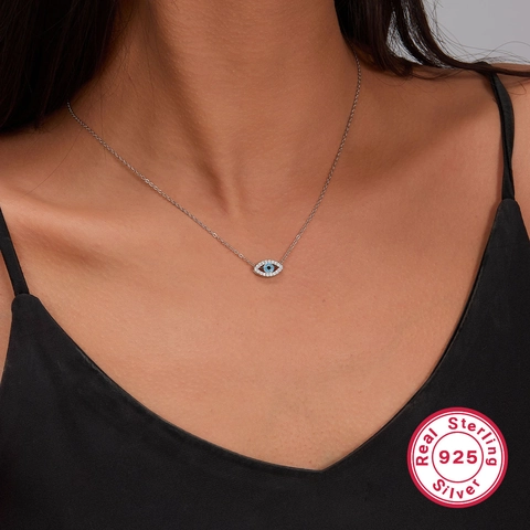 Κολιέ Βραχιόλι Σκουλαρίκια Δαχτυλίδια Evil Eye Ασήμι 925 Μπλε Ζιργκόν Μποέμ Στυλ Κοσμήματα Για Γυναίκες Δώρο