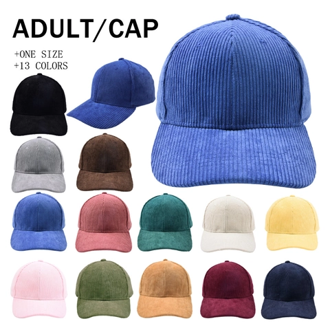 Gorra De Béisbol De Pana Vintage Sombrero De Sol Ajustable Color Sólido Deporte Al Aire Libre Hombre Mujer