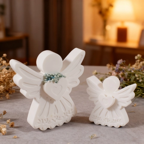 Angel Heart Wings Silicone Mold DIY Crafting Resin Casting Plaster Ornament Cake Decorating Heat Resistant Bakeware