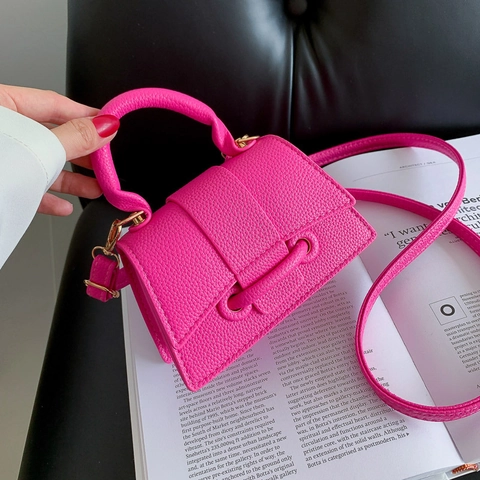 Mini Borsa A Mano Da Donna In Pelle PU Martellata Trapezio Borsa A Tracolla Con Tracolla Rimovibile Elegante Alla Moda