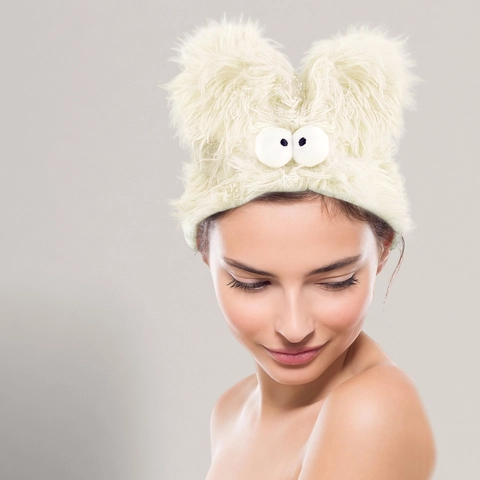 Diadema De Peluche Con Orejas De Conejo Para Lavado De Cara Maquillaje Cuidado De La Piel Diadema Elástica Suave