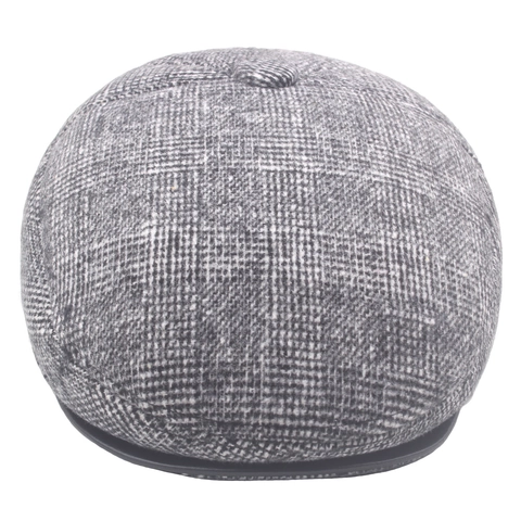 Gorra Plana De Invierno Para Hombre Con Orejeras Cuadros Gruesa Cálida Gorra De Repartidor Estilo Retro