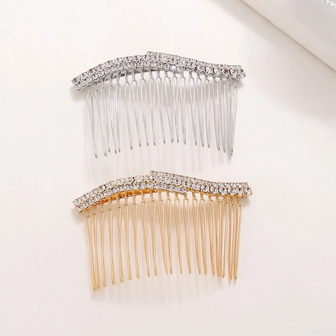 Elegante Peine De Pelo Con Diamantes De Imitación Y Perlas Artificiales Sintéticas Inserto De Aleación Para Boda Accesorio De Novia