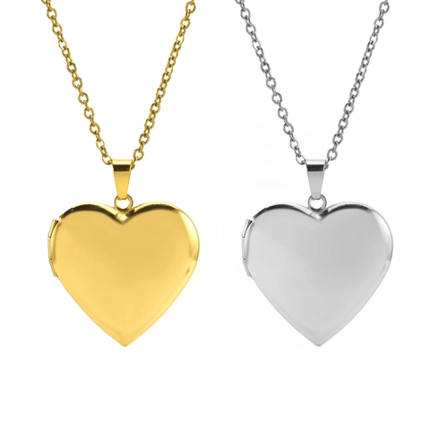 Collana Medaglione Cuore Acciaio Inossidabile Pendente Foto Apribile Gioielli Commemorativi Regalo Per Uomo Donna