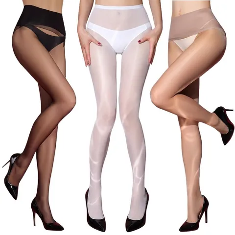 Women Seamless Pantyhose Ultra Thin Satiny Glossy High Elasticity Nylon Tights Sexy Sheer Hosiery Summer