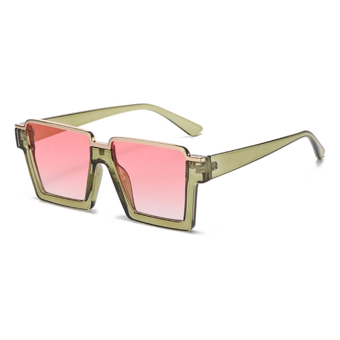Vierkante Grote Bril Mode Retro Anti Blauw Licht Bril Kunststof Metalen Frame Hip Hop Stijl Voor Volwassenen