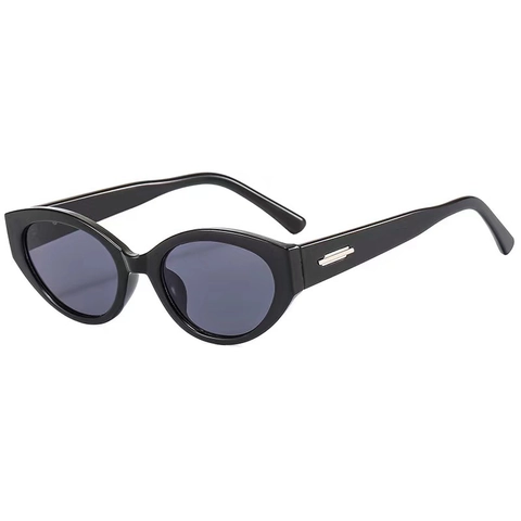 Occhiali Da Sole Cat Eye Retrò Protezione UV400 Montura In PC Lenti AC Ovali Vintage Con Decorazione In Metallo Donne Uomini
