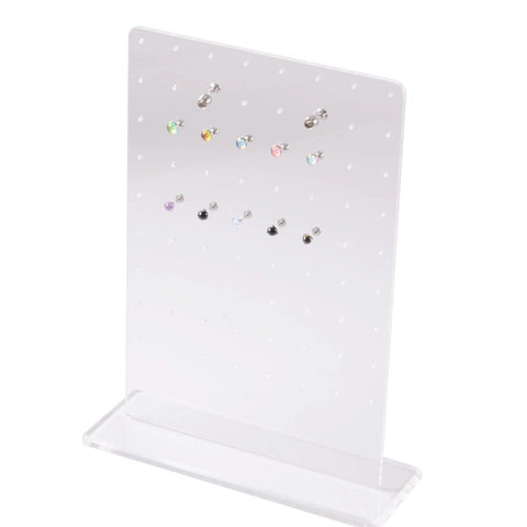 Supporto Per Esposizione Di Orecchini In Acrilico Organizzatore Di Gioielli Multoforo Per Piercing Portaoggetti Da Banco
