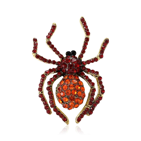 Spilla A Ragno In Lega Con Strass Vintage Halloween Pin Animale Gioielli Di Moda Accessori Per Uomo E Donna