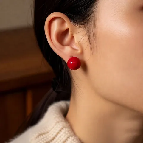 Orecchini A Lobo Rotondi Con Perno In Argento Imitazione Perla Artificial Minimalista Francese Vintage Gioielli Eleganti Per Donne