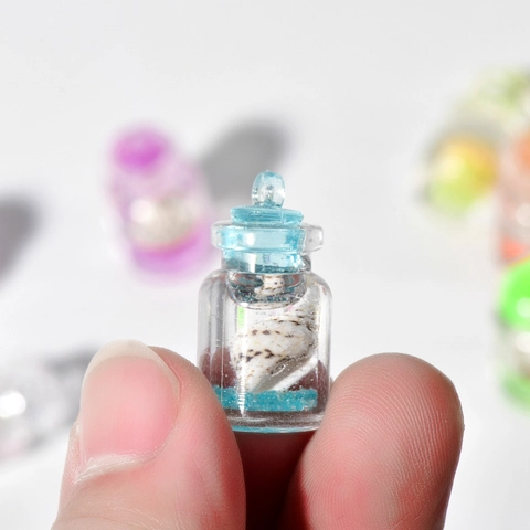 Lichtgevende Fles Wensfles Hanger Acryl Schelp Oceaan Zand DIY Sieraden Accessoire Sleutelhanger Charm