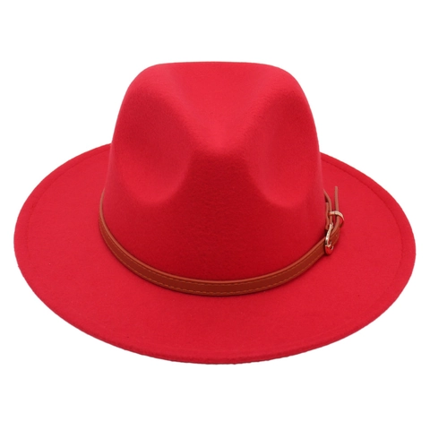 Kids Fedora Hat Wide Brim Polyester Felt Jazz Cap With Faux Leather Belt Vintage British Style For Boys And Girls