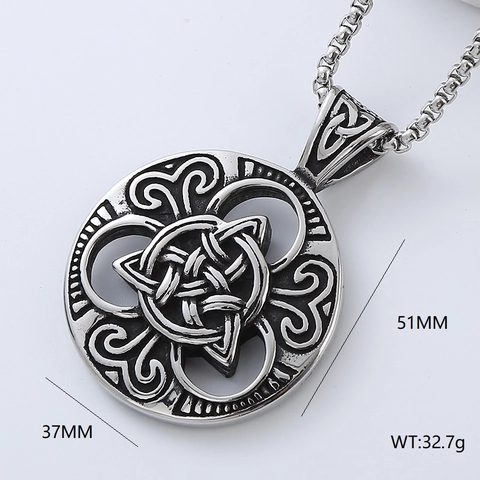 Nordische Wikinger Mythologie Anhänger Halskette 304 Edelstahl Retro Geschnitzt Punk Hip Hop Schmuck Für Herren
