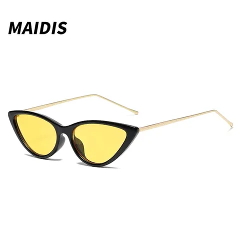 Occhiali Da Sole Cat Eye Vintage Retro Montatura In Plastica Aste In Metallo Protezione UV400 Street Style Per Donna
