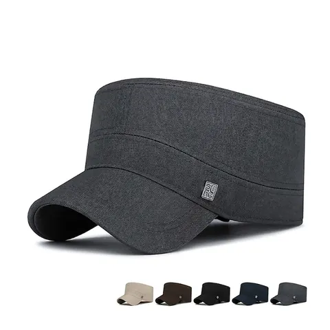 Gorra Cadet Clásica Algodón Twill Sombrero Plano Ajustable Visera Curva Protección Solar Exterior Vintage Para Hombres Mujeres