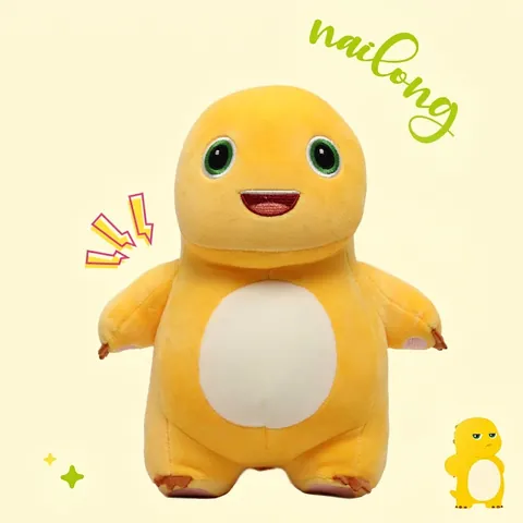 Yellow Cartoon Dinosaur Plush Toy Soft Stuffed Animal Doll Cute Dragon Decor For Kids Gift And Home Accessory