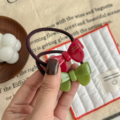 Élastiques À Cheveux Nœud Acétate Support De Queue De Cheval Style Français Accessoires De Cheveux Élégants Pour Femmes