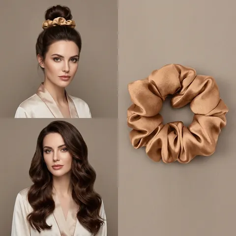Elastici Per Capelli In Satin Grandi Chouchou Lucidi Effetto Raso Elastici Morbidi In Tessuto Per Coda Di Cavallo Per Donne