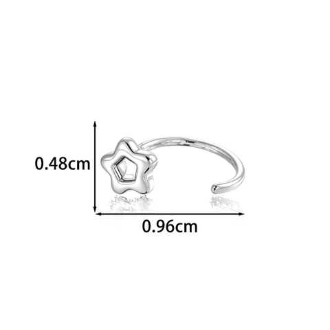Mini Stella A Forma Di C Cerchio Per Cartilagine Orecchio Anello Al Naso Rame Metallo Stella Cava Gioielli Piercing Semplici