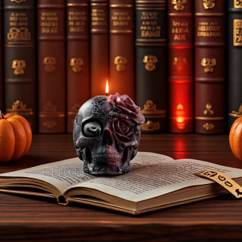 Gotische Totenkopf Rose Schlange Silikonform Für DIY Kerzenherstellung Harz Seifen Handwerk Halloween Dekoration Neuheit