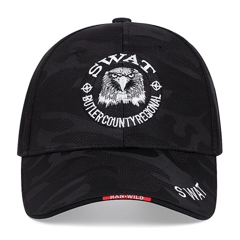 Cappello Da Baseball Tattico Cotone Acrilico Ricamo Aquila SWAT Aperto Pesca Sport Regolabile Stile Militare