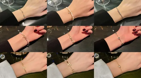 Pulsera De Charms De Perlas Artificiales Vintage Para Mujer Acero De Titanio Zircón Corazón Mariposa Flor Joyería Elegante Ajustable