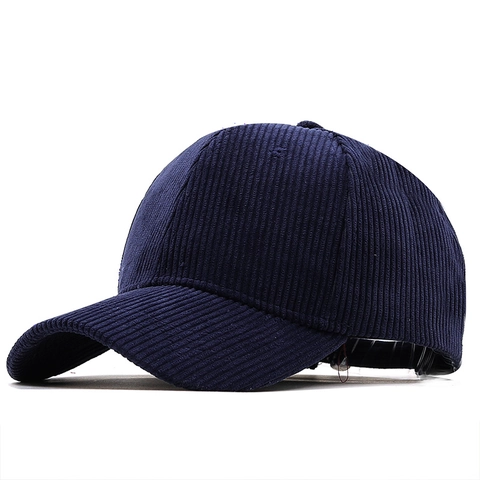 Corduroy Baseball Cap Vintage Solid Color Adjustable Sun Hat Retro Hip Hop Dad Cap For Men Women