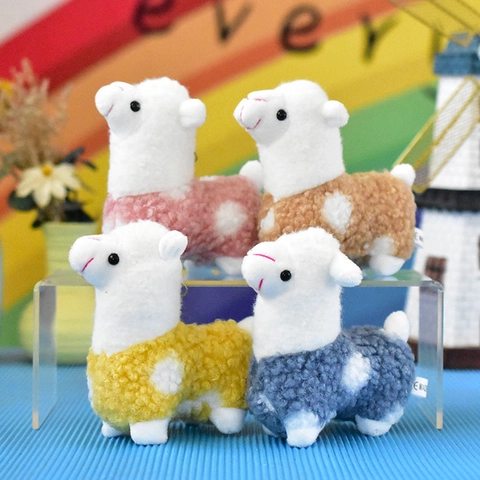 Cute Alpaca Plush Toy Keychain Soft Stuffed Sheep Doll For Wedding Tossing Party Favor Bag Charm Birthday Gift For Kids