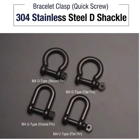 Fibbia Grillo A D A Forma Di U In Acciaio Inossidabile 304 Con Piastra Di Regolazione Per Bracciale Paracord DIY