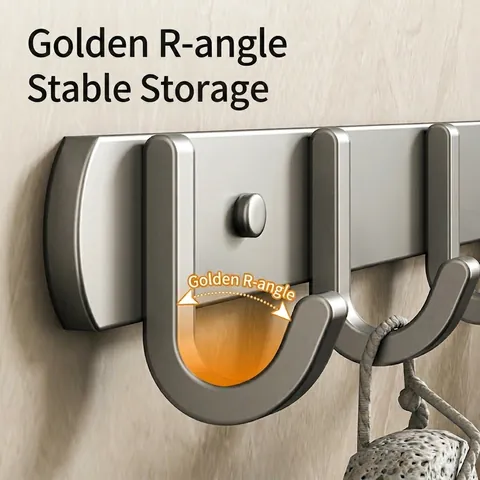 Appendiabiti Da Parete In Alluminio Senza Foratura Gancio Impermeabile Per Asciugamani Cappotti Bagno Cucina
