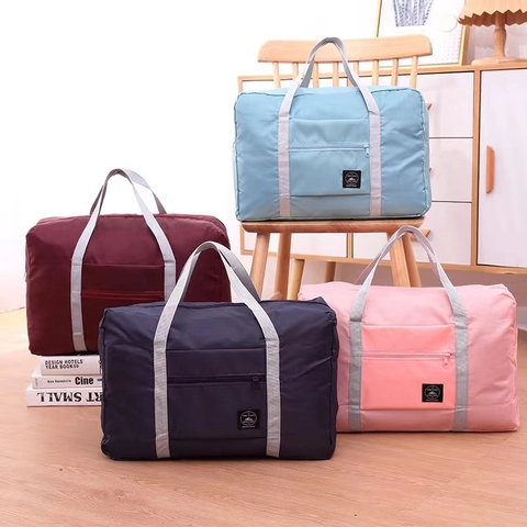 Foldable Waterproof Nylon Travel Duffel Bag Large Capacity Luggage Bag Suitcase Sleeve Carry On Handbag